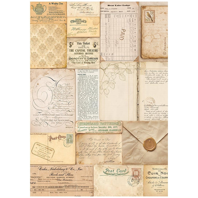A4 Rice paper pack - Golden Harmony letters