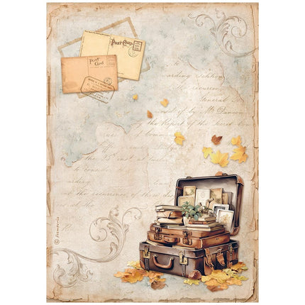 A4 Rice paper pack - Golden Harmony suitcase