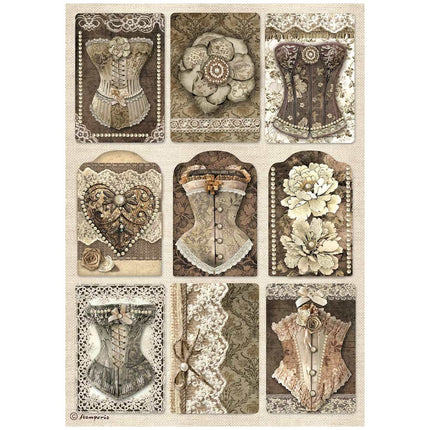 A4 Rice paper packed - Old Lace corsets