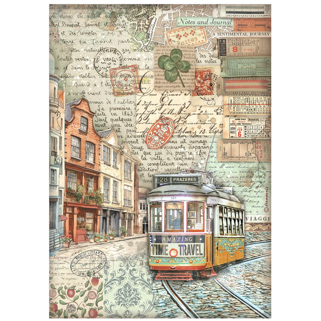 A4 Rice paper pack - Art of Travelling tram