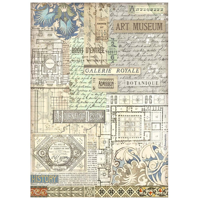 A4 Rice paper pack - Art of Travelling Art museum background