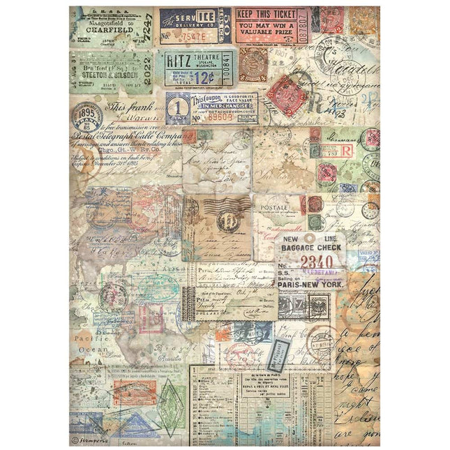 A4 Rice paper pack - Art of Travelling tickets