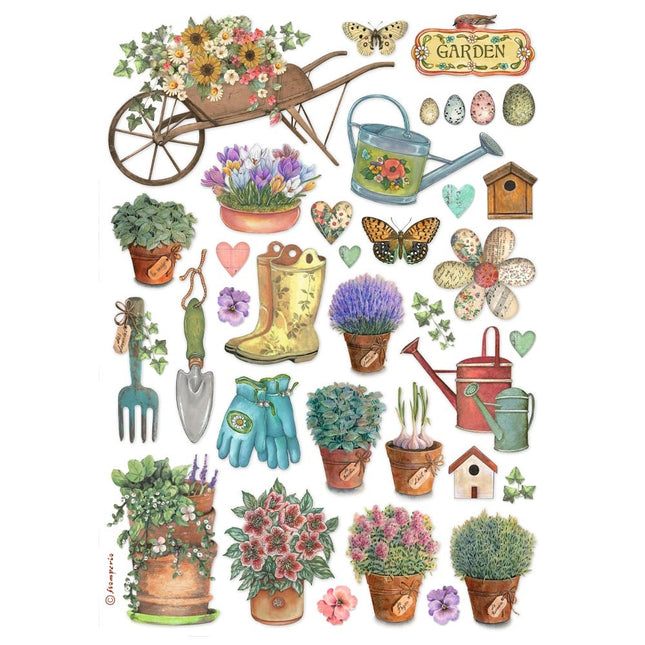 A4 Rice paper pack - Garden tools