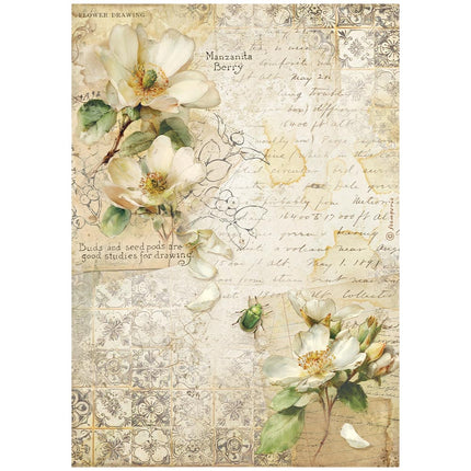 Printed 6 rice paper A4 selection for art and craft - All Around