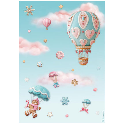 Selection 6 Rice paper A4 - Candy Christmas