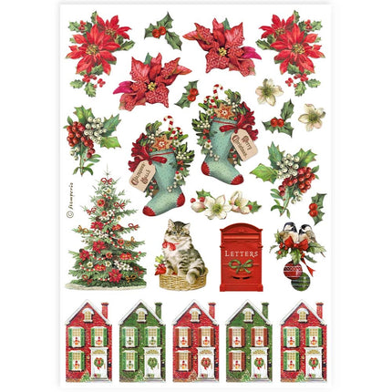 Selection 6 Rice paper A4 - Classic Christmas
