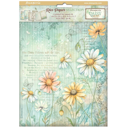 Selection 6 Rice Paper A4 - Daisy Art