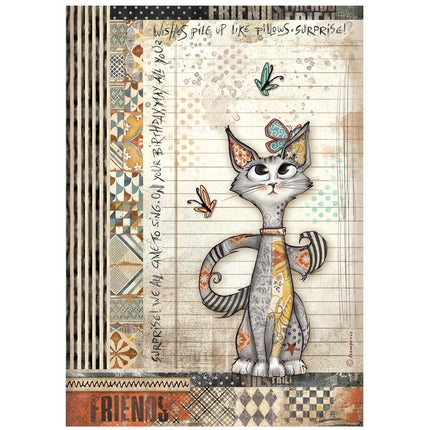 Selection 6 Rice paper A4 - Furry Friends