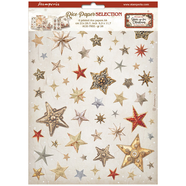 Selection 6 rice paper A4 - Gear up for Christmas