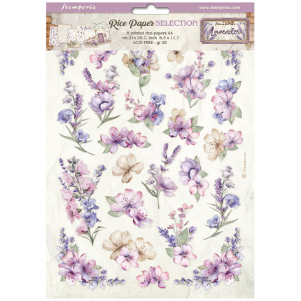 Selection 6 Rice paper A4 - Lavender