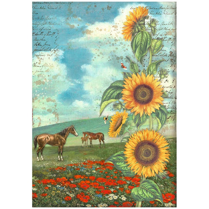 Selection 6 Rice paper A4 - Sunflower Art