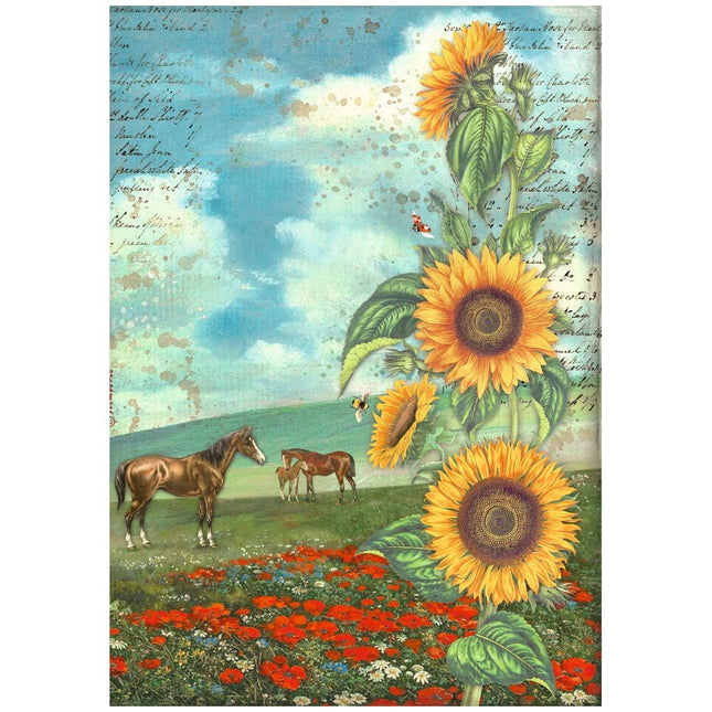 Selection 6 Rice paper A4 - Sunflower Art