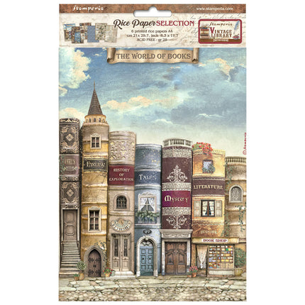Selection 6 Rice paper A4 - Vintage Library