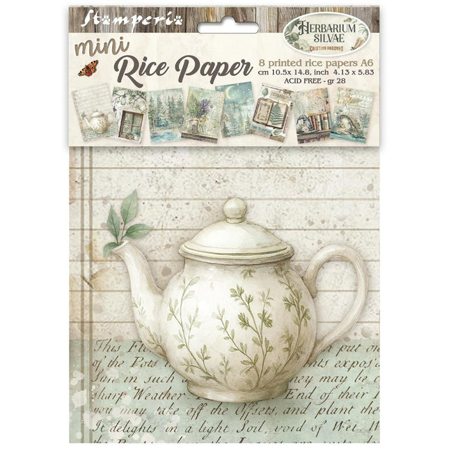 Mini Rice paper A6 8 sheets Herbarium Silvae