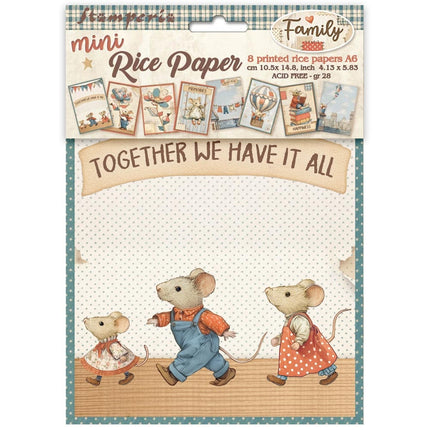 Mini Rice paper A6 8 sheets Family