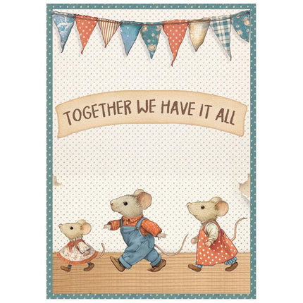 Mini Rice paper A6 8 sheets Family