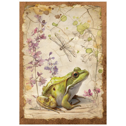 Printed mini rice paper A6 8 sheets for art and craft - All Around