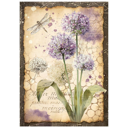 Printed mini rice paper A6 8 sheets for art and craft - All Around