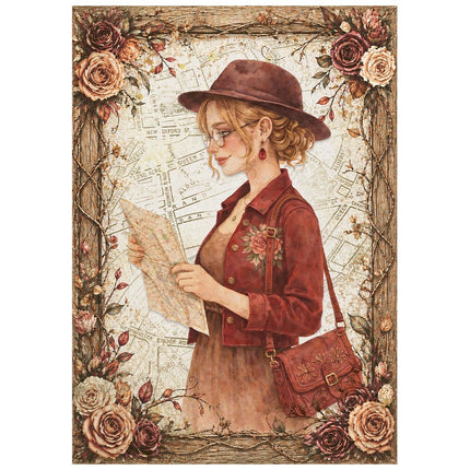 Printed Mini Rice paper A6 8 sheets for Art and Craft - Our Way
