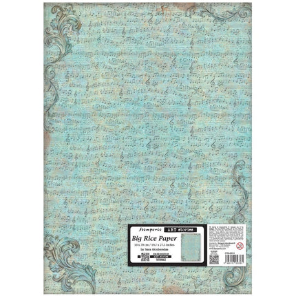 Printed Rice paper for Art and Craft cm 50X70 - Symphony sheet music pattern