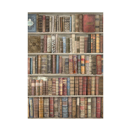 Selection 8 Rice paper A6 backgrounds - Vintage Library