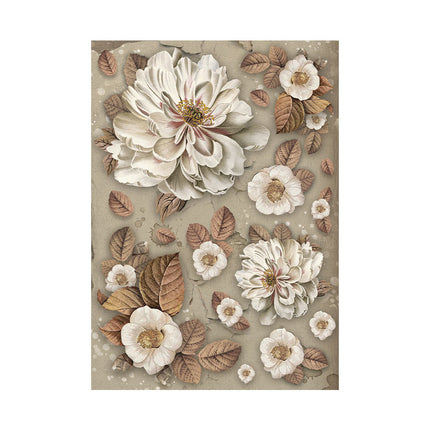 Selection 8 Rice paper A6 backgrounds - Vintage Library