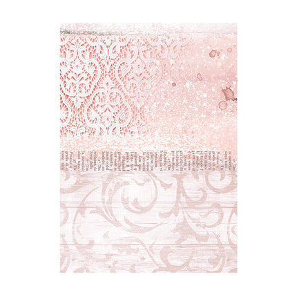 Selection 8 Rice paper A6 backgrounds - Roseland