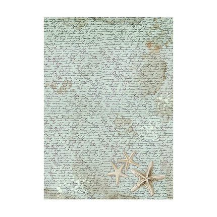 Selection 8 Rice paper A6 backgrounds - Songs of the Sea