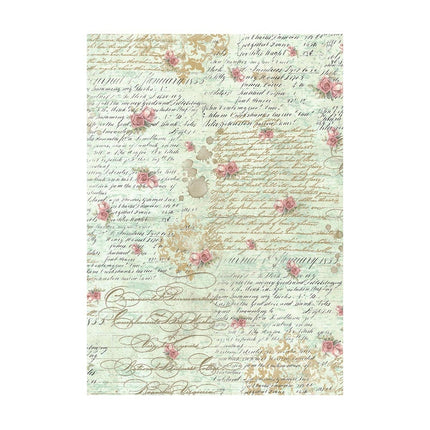 Selection 8 Rice paper A6 backgrounds - Precious