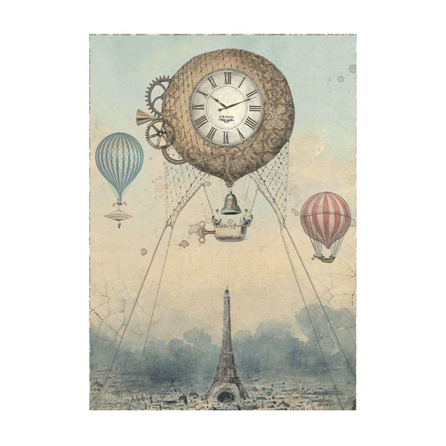 Selection 8 Rice paper A6 backgrounds - Voyages Fantastiques