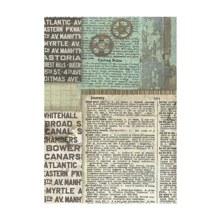 Selection 8 Rice paper A6 backgrounds - Voyages Fantastiques