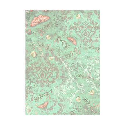 Selection 8 Rice paper A6 backgrounds - Orchids and Cats