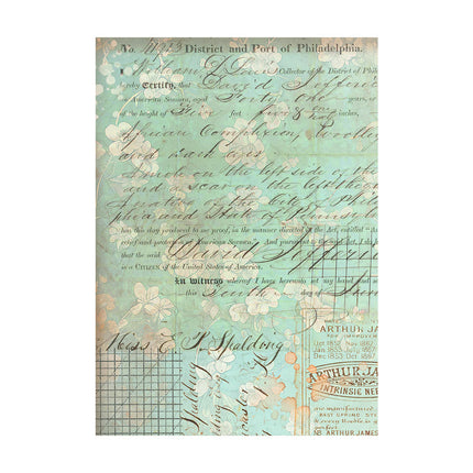 Selection of 8 Rice papers A6 backgrounds - Brocante Antiques
