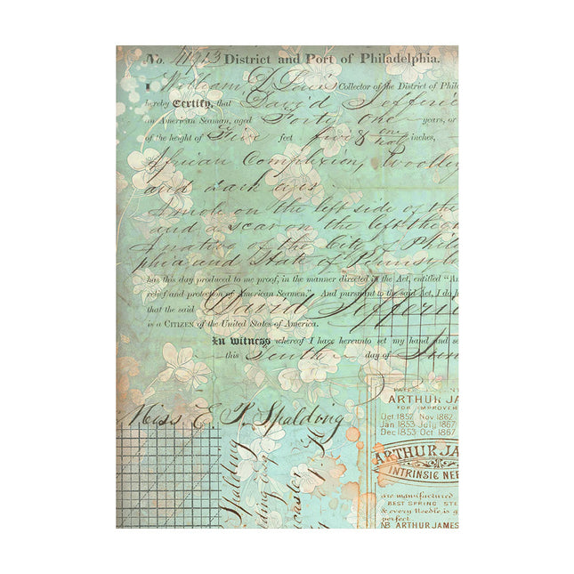 Selection of 8 Rice papers A6 backgrounds - Brocante Antiques