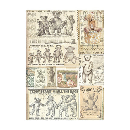 Selection of 8 Rice papers A6 backgrounds - Brocante Antiques