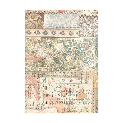 Selection of 8 Rice papers A6 backgrounds - Brocante Antiques