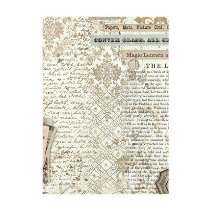 Selection of 8 Rice papers A6 backgrounds - Brocante Antiques