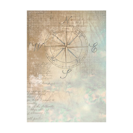 Selection of 8 Rice papers A6 backgrounds - Sea Land