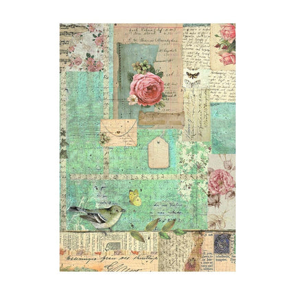 Selection of 8 Rice paper A6 backgrounds - Garden