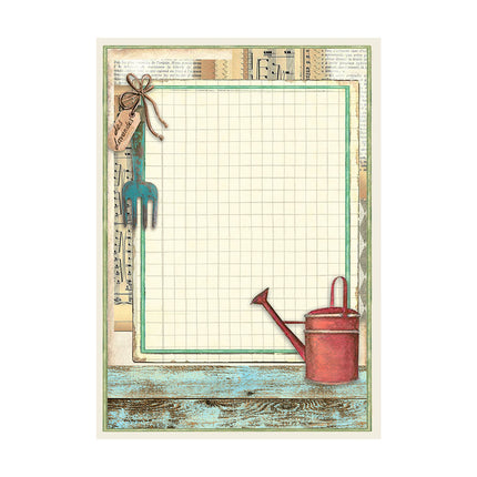 Selection of 8 Rice paper A6 backgrounds - Garden