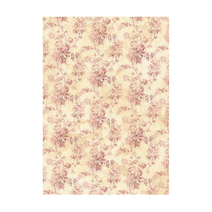Selection 8 Rice paper A6 backgrounds - Shabby Rose