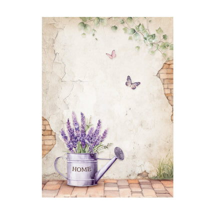 Selection 8 Rice paper A6 backgrounds - Lavender