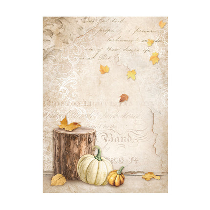 Selection 8 Rice paper A6 backgrounds - Golden Harmony