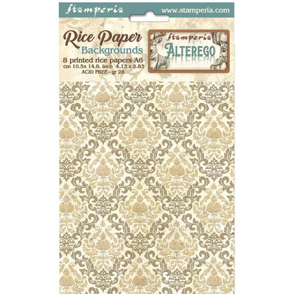 Selection 8 Rice paper A6 backgrounds - Alterego
