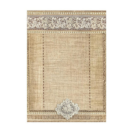 Selection 8 Rice paper A6 backgrounds - Old Lace