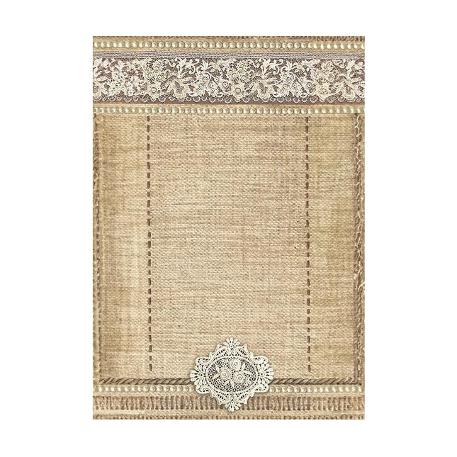 Selection 8 Rice paper A6 backgrounds - Old Lace