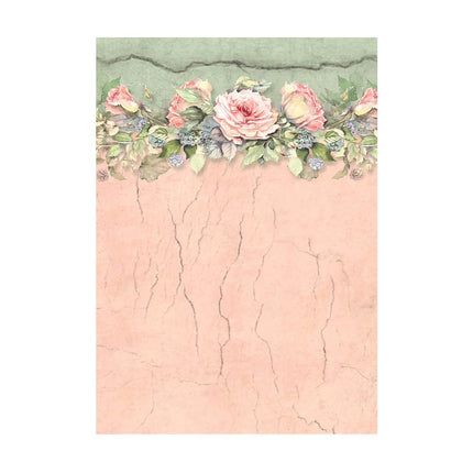 Selection 8 Rice paper A6 backgrounds - House of Roses