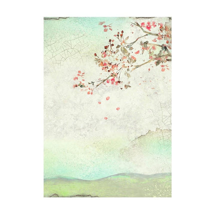 Selection 8 Rice paper A6 backgrounds - House of Roses