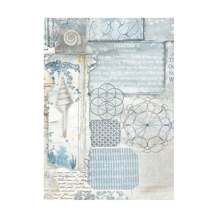 Selection of 8 A6 rice paper backgrounds - Silent Sea