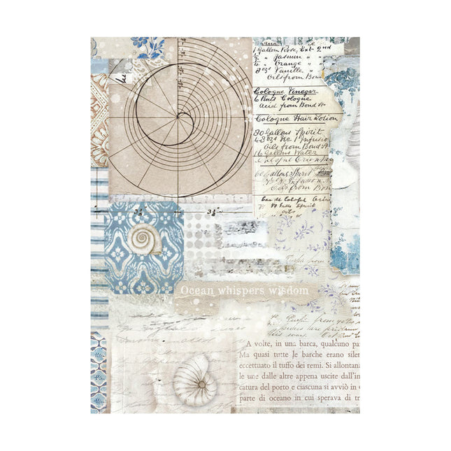 Selection of 8 A6 rice paper backgrounds - Silent Sea